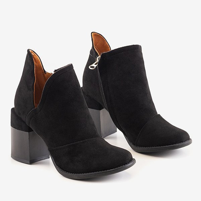 Black women's ankle boots with cut-outs Namibia - Shoes