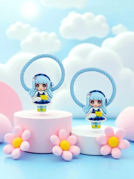 Bambina Rosetta hair ties with doll motif