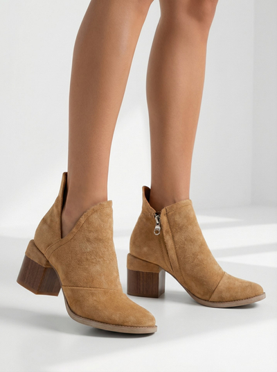 Brown women's ankle boots Jeneuer - Footwear