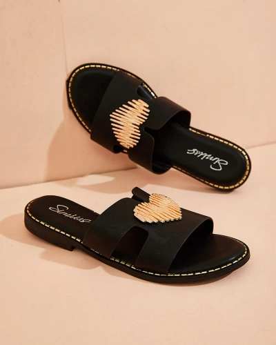 Royalfashion Женские шлепанцы Olis на плоской подошве