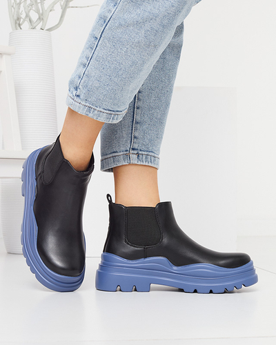 Naiste mustad libisevad saapad lillal Beja tallal - Jalatsid