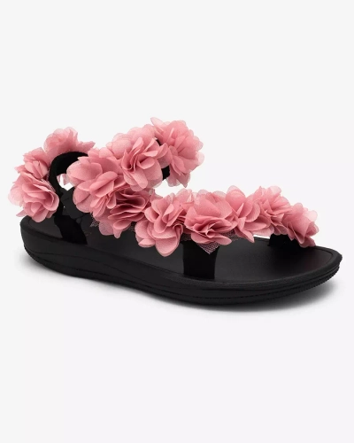 Royalfashion Roosad naiste lilledega sandaalid Alferroy
