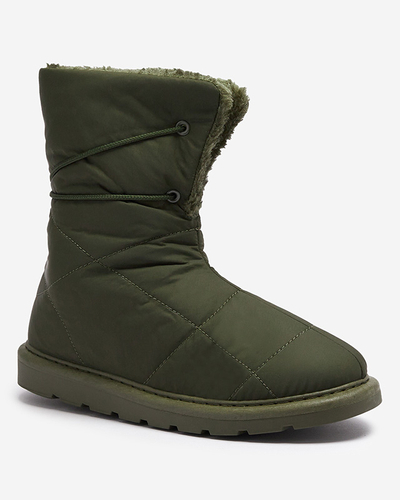 Темно-зеленая женская обувь a'la сноубутсы Amirfu- Footwear