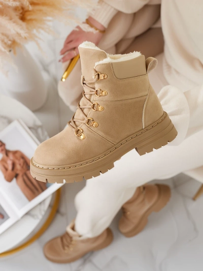 Royalfashion Light brown women's trappers Develier