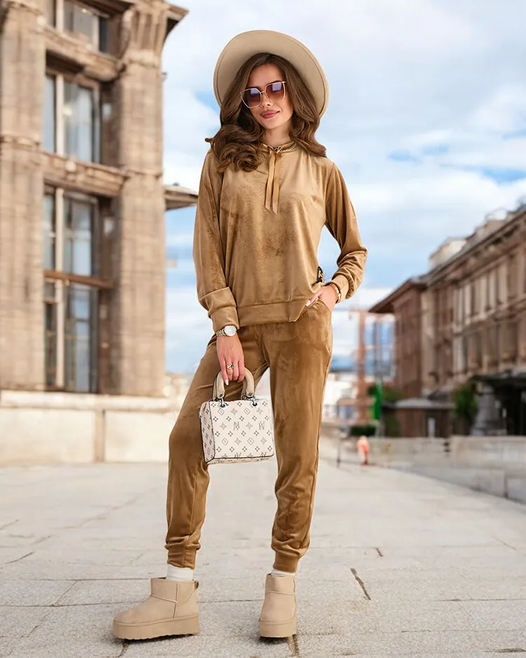 Royalfashion Женский комплект а'ля велюр