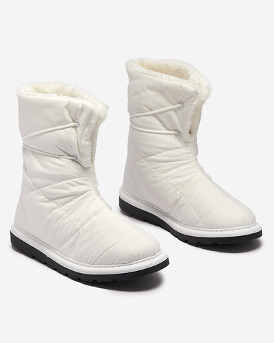 White women's shoes a'la snow boots Amirfu- Footwear