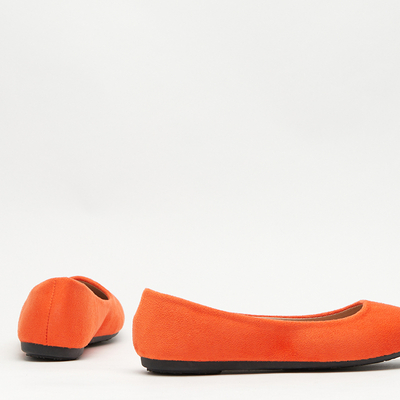 Royalfashion Orange eco-suede women's ballerinas Marius