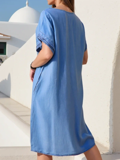 Royalfashion Simple women's tunic resembling a jean dress