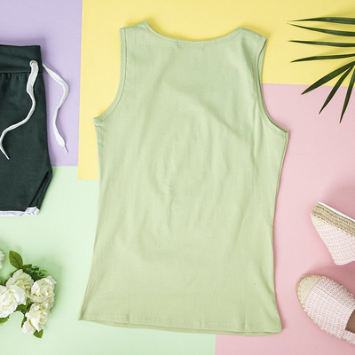 Naiste roheline kuuptsirkooniumoksiidiga topp - Riietus