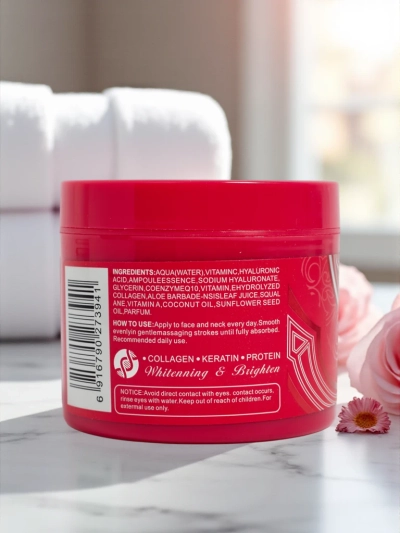 Face and Neck Cream with Brightening and Moisturizing Effect Deep Pink