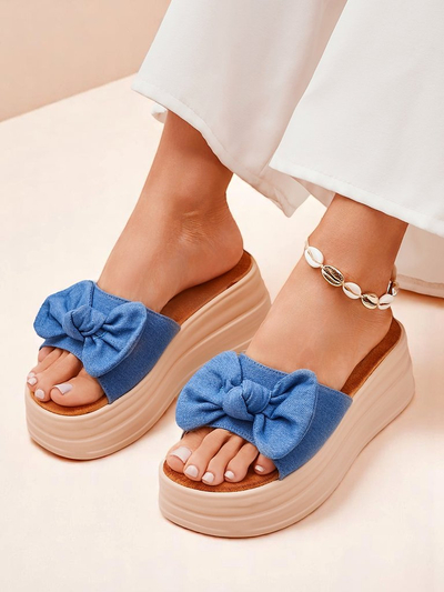 Royal Fashion Women's Platform Slides Givan