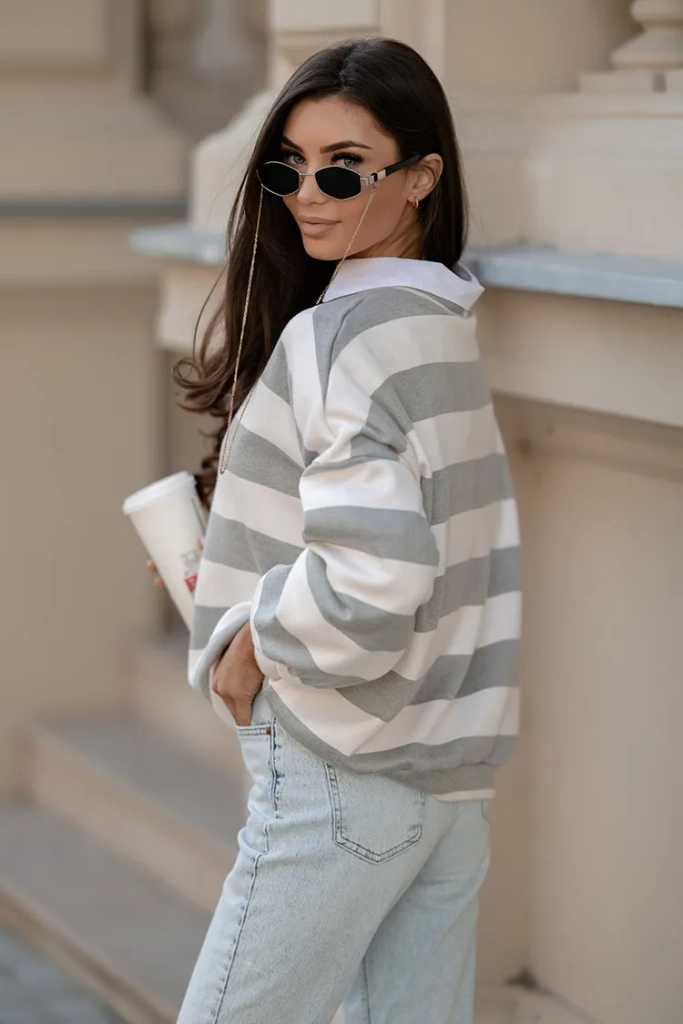 Royalfashion Thin Naiste triibuline kampsun