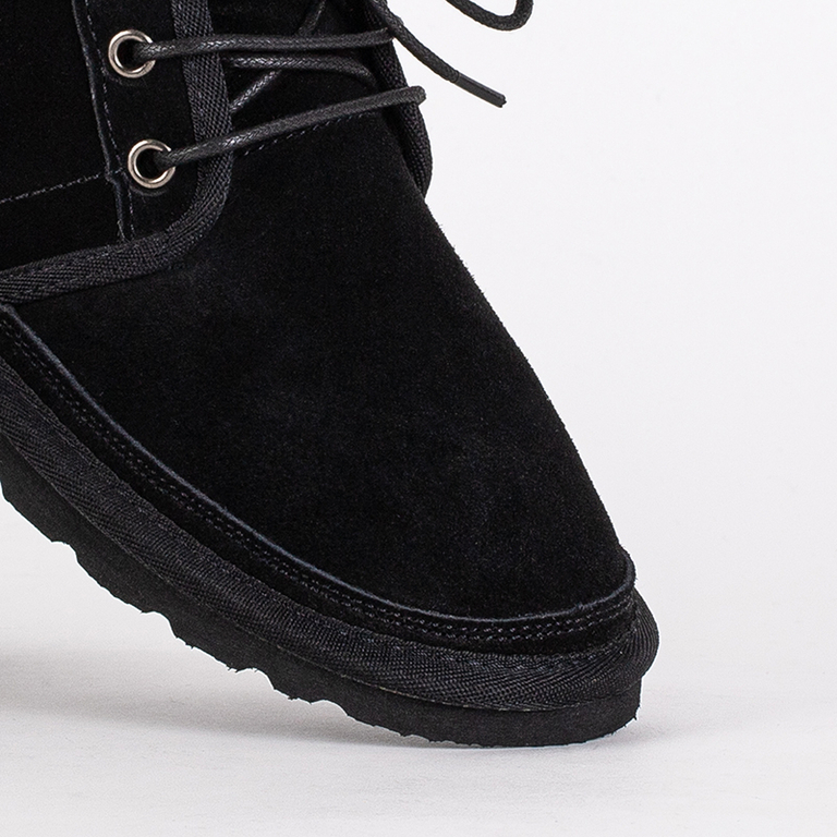Luna Black Suede Comfortable Winter Children's Boots