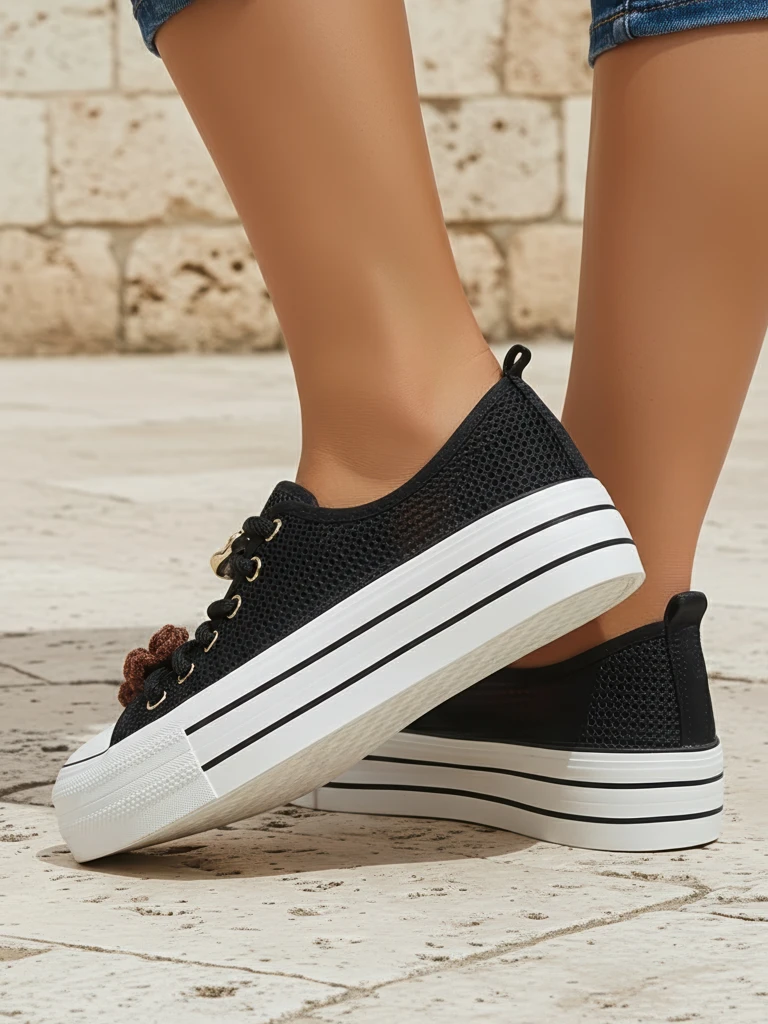 Женские перфорированные кроссовки Royalfashion с декором Osdo