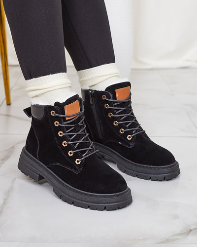 Royalfashion Women's insulated trapper boots in black Radoras