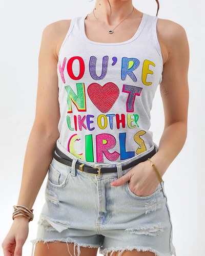 Royalfashion Women's Cotton Tank Top with Straps and Unique Prints