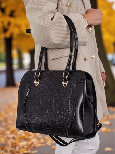 Naiste shopper-tüüpi ökonahast käekott reljeefse mustriga Iron Lace