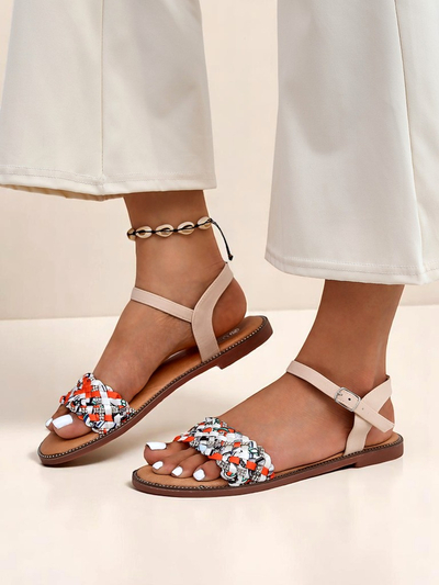 Royalfashion Women's Flat Sandals ColorStrap