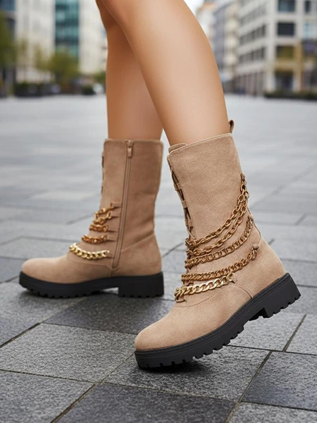 Royalfashion Naiste baggerisaapad helepruunid Goserre