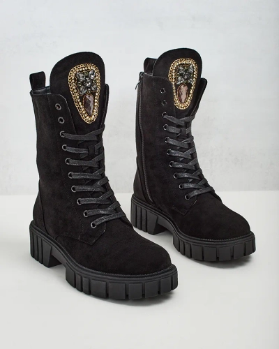 Royalfashion Naiste Suboo kõrged baggerisaapad