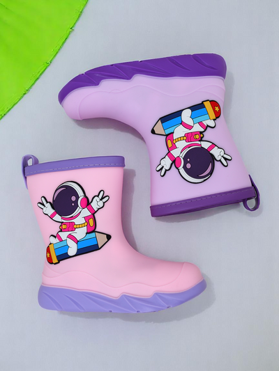Royalfashion Kids’ rain boots with Cosmos the astronaut