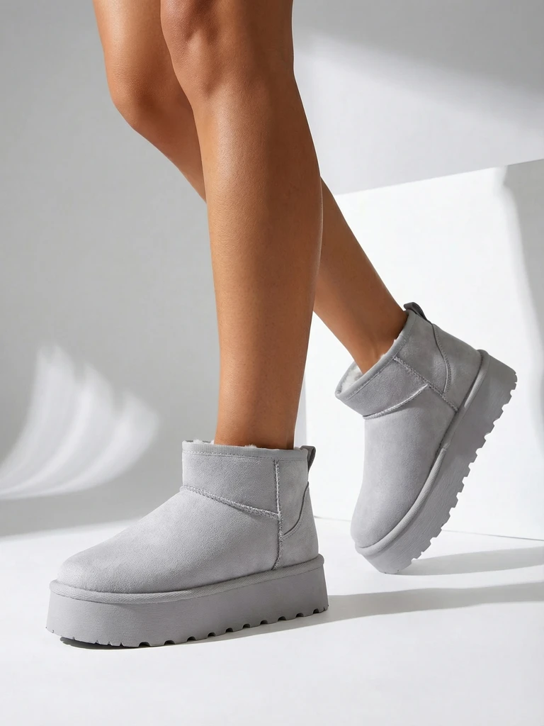 Royalfashion Skurt kvenna snjóbötum a'la Fofio