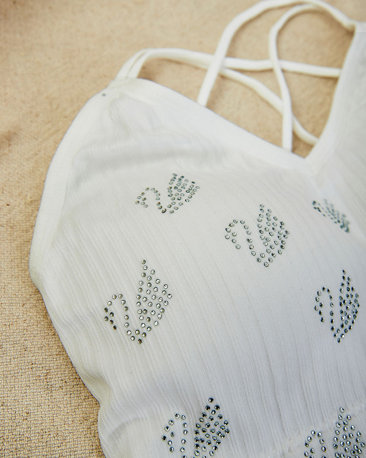 Royalfashion Women's sports bra with zircons