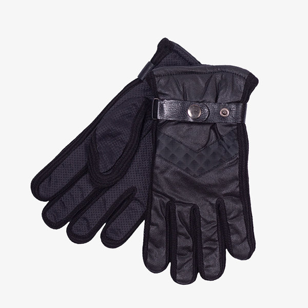 Men's black insulated gloves - Accessories