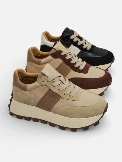 Naterre women's sports sneakers made of natural leather