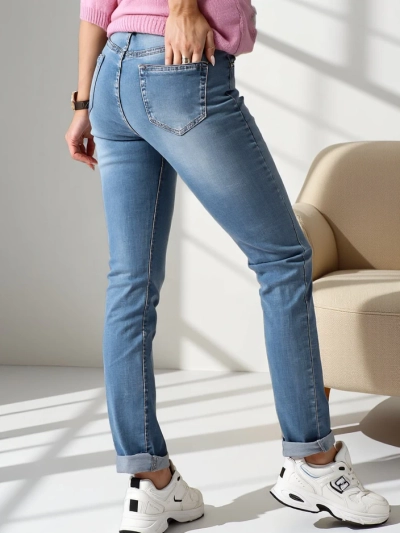 Royalfashion Cotton straight women's jeans