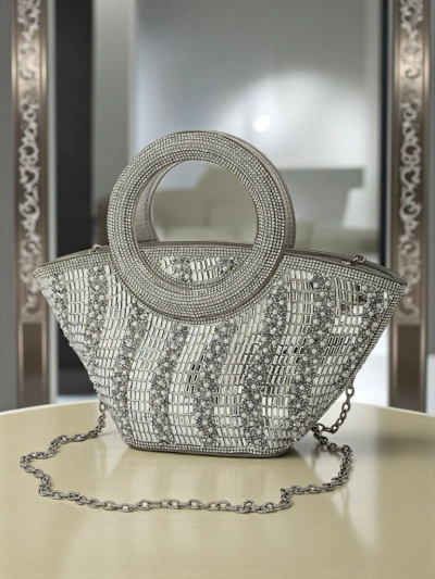 Маленькая женская сумочка с цирконами Sparkle Queen