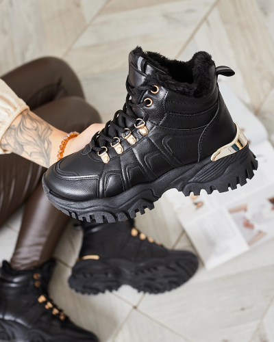 Royalfashion Naiste karvkattega tennised mustas Megigna