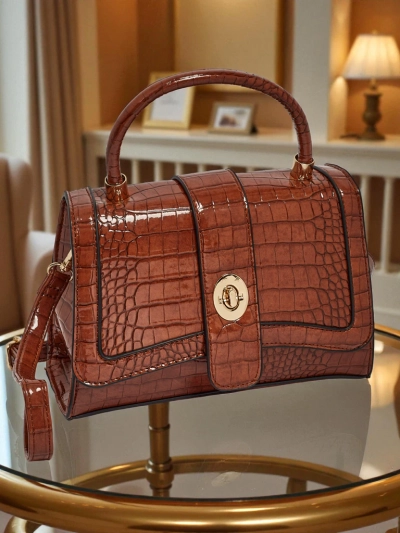 Lakitud väike naiste ökonahast käekott Lunaya