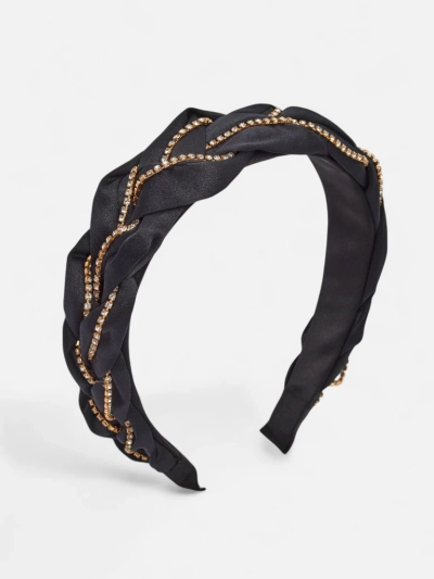 Royalfashion Braided Hairband with Cubic Zirconia