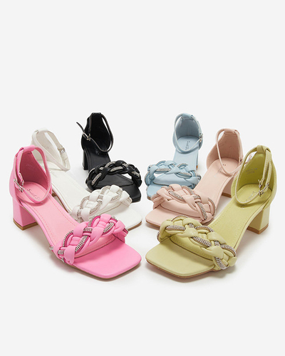 OUTLET Green women's sandals on the Marienka post - Footwear