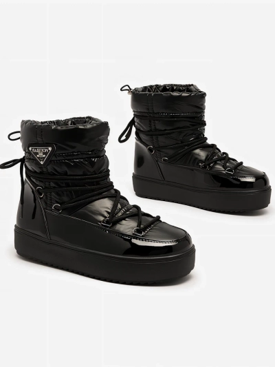 Royalfashion Women's slip-on boots a'la snow boots in black Vevnose