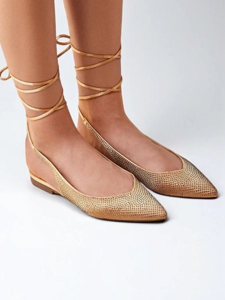 Royalfashion Naiste balleti kingad, mis on kaunistatud kividega ja ilma kandeta Daggas