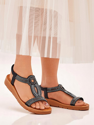 Royalfashion Женские сандалии с декоративными ремешками Ava Shine