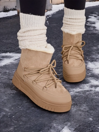 Royalfashion Womelek lace-up snow boots Moniuc