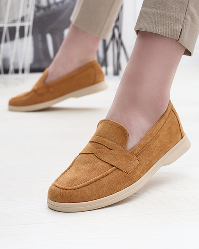 Naiste öko-suedist mokasiinid kaameli värvi Daffer- Footwear