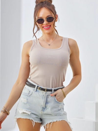 Royalfashion Cotton women's top with straps and hearts