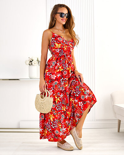 Royalfashion Naiste puuvillane midi-kleit