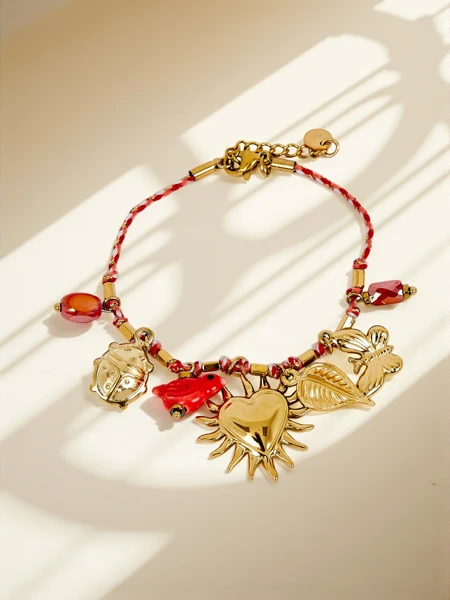 Ariadna Amore Bracelet – colorful charms and golden details, Italian style