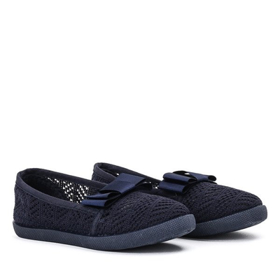 Navy blue girls' slip on sneakers Tabbi - Footwear