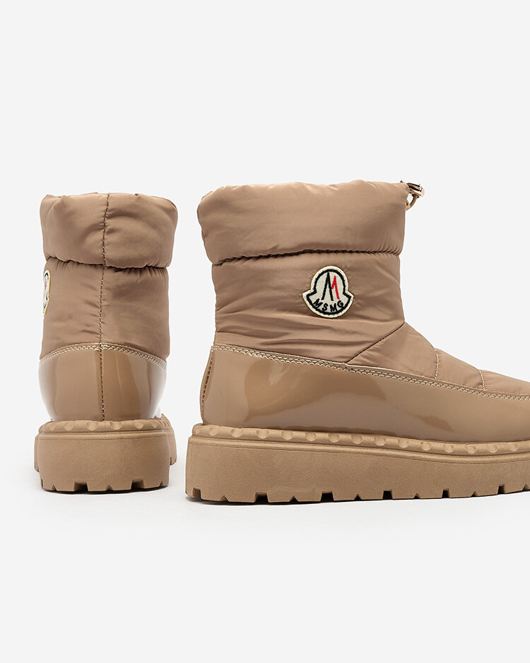 Royalfashion Women's slip-on snow boots in brown color Ireda