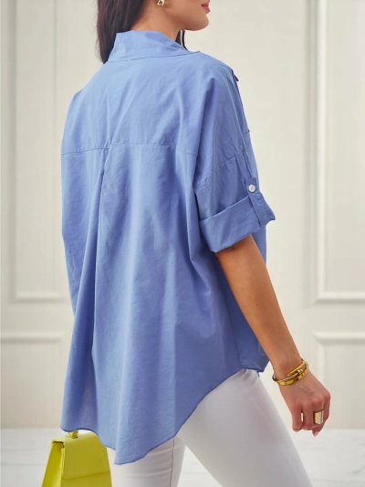 Royalfashion Women's cotton shirt with 3/4 sleeves