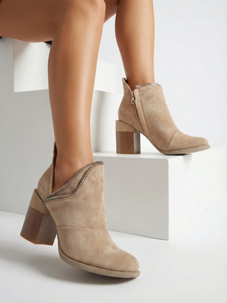 Helepruunid naiste soojustusega saapad Mukise postil - Kingad