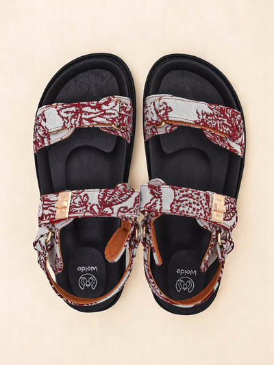 Royal Fashion Women's Sandals with Aloe Print