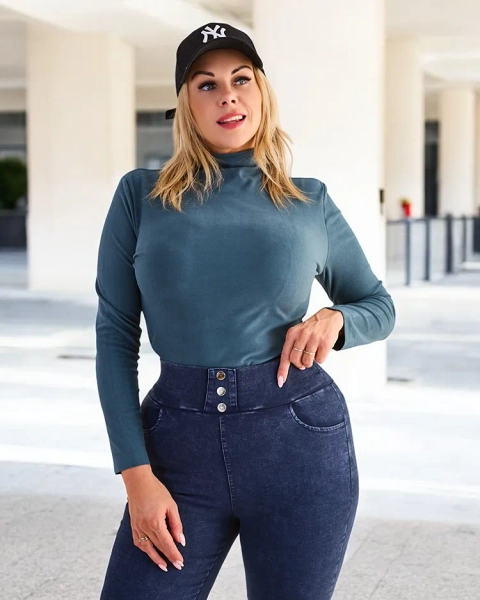 Green turtleneck sweater - Clothing