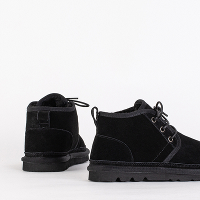 Luna Black Suede Comfortable Winter Children's Boots